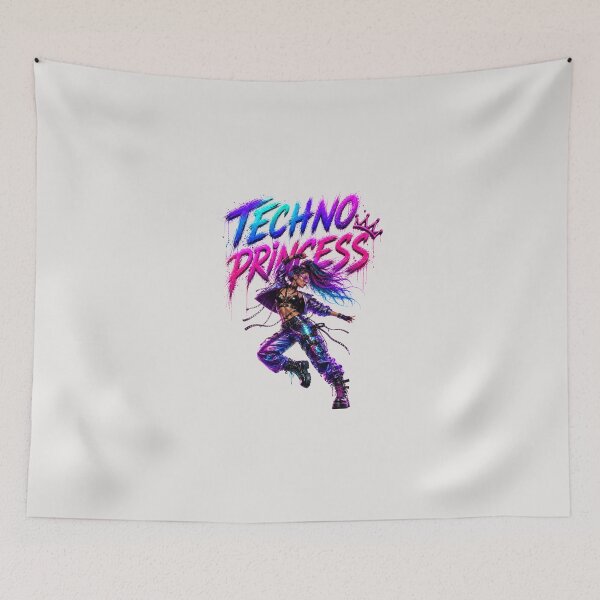 Item preview, Techno princess rave music design designed and sold by DAX4ART.