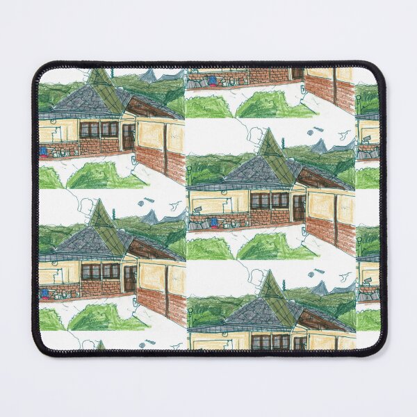 Item preview, Whimsical Hand Drawn Crayon Cottage designed and sold by KaleChub.