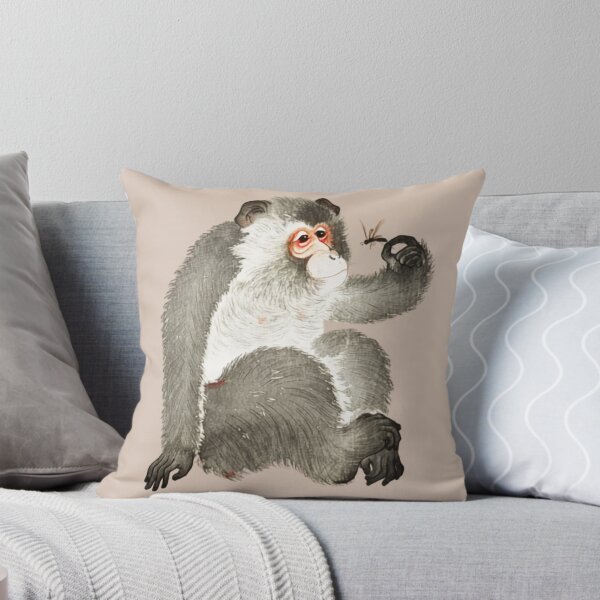 Item preview, Japanese Animal Art  - Monkey - Modern Ukiyo-e  - Japandi,  Greige designed and sold by Black Swallow.