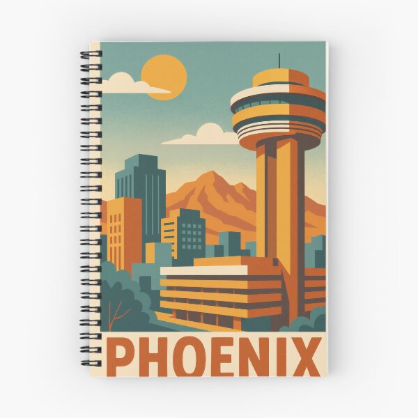 Item preview, Retro Pop Art Poster Illustration of Phoenix | Bold Desert City Print with Camelback Mountain, Saguaro Cacti & Southwestern Skyline | Vintage Arizona Travel Wall Art Decor designed and sold by PaintedPixels01.