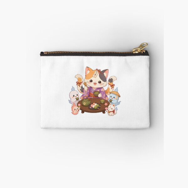 Item preview, Kawaii Bakeneko Matcha Tea Party designed and sold by kocha-014.