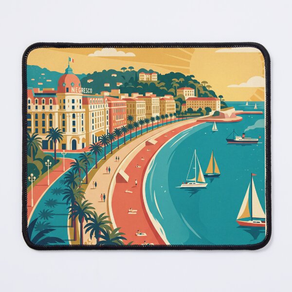 Item preview, Nice France Vintage Travel Poster designed and sold by Bomax121.