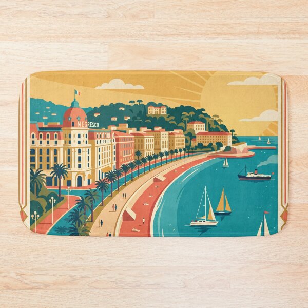 Item preview, Nice France Vintage Travel Poster designed and sold by Bomax121.