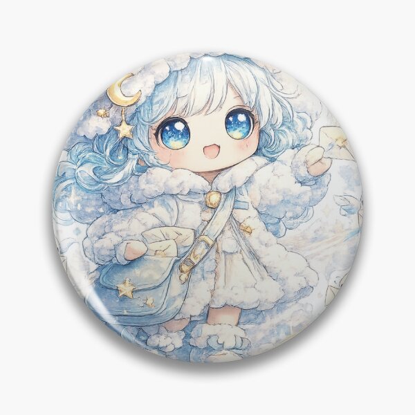 Item preview, Cloud Mail Doll – Dreamy Sky Courier Kawaii Sticker designed and sold by blossomfun.