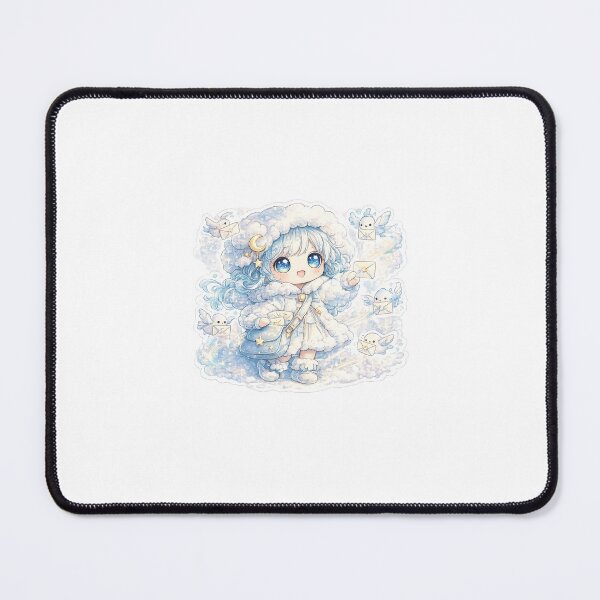 Item preview, Cloud Mail Doll – Dreamy Sky Courier Kawaii Sticker designed and sold by blossomfun.