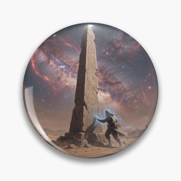 Item preview, Mystic Desert Obelisk Encounter – Spectral Explorer in Cosmic Night designed and sold by FotoworldEdel.