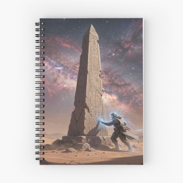 Item preview, Mystic Desert Obelisk Encounter – Spectral Explorer in Cosmic Night designed and sold by FotoworldEdel.