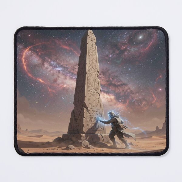 Item preview, Mystic Desert Obelisk Encounter – Spectral Explorer in Cosmic Night designed and sold by FotoworldEdel.