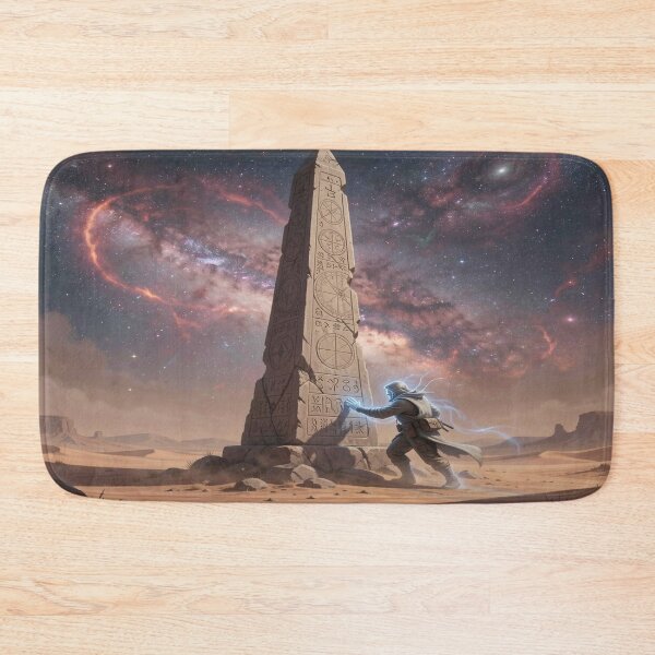 Item preview, Mystic Desert Obelisk Encounter – Spectral Explorer in Cosmic Night designed and sold by FotoworldEdel.
