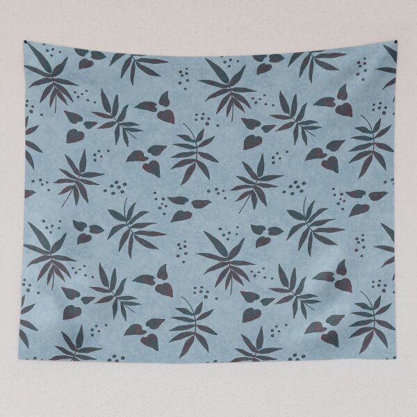 Item preview, Textured Botanical Scatter - 96b3c3 designed and sold by knitetgantt.