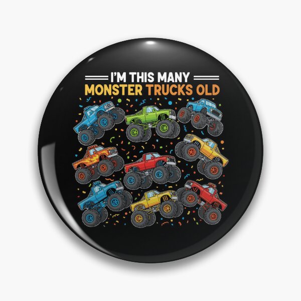 Item preview, I'm This Many Monster Trucks Old 9th Birthday For Boys Kids designed and sold by PopStars1993.