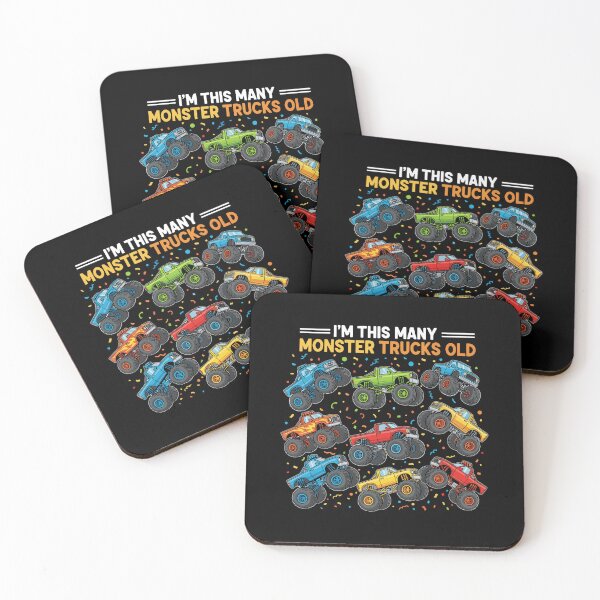 Item preview, I'm This Many Monster Trucks Old 9th Birthday For Boys Kids designed and sold by PopStars1993.