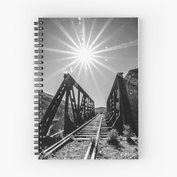 Item preview, Río Grande Inca Cueva Railway Bridge – Sun Starburst Rails Black and White Photo Jujuy Argentina designed and sold by Keltoi-art.