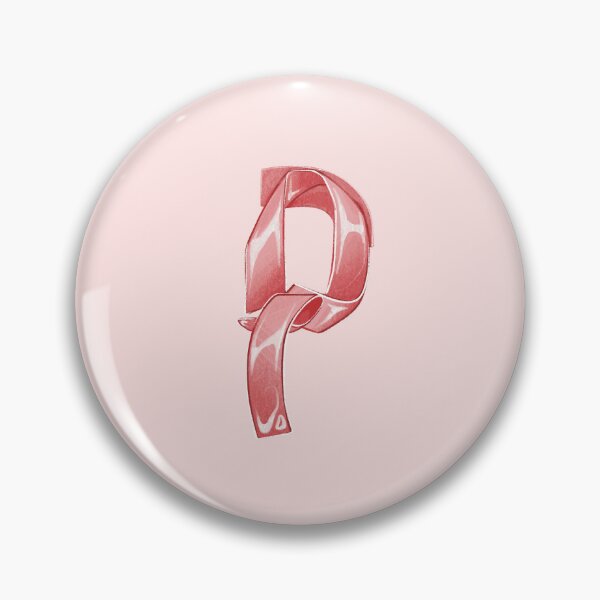 Item preview, Pink Ribbon Lettering, Letter P , alphabet typography designed and sold by 1centimetersqd.
