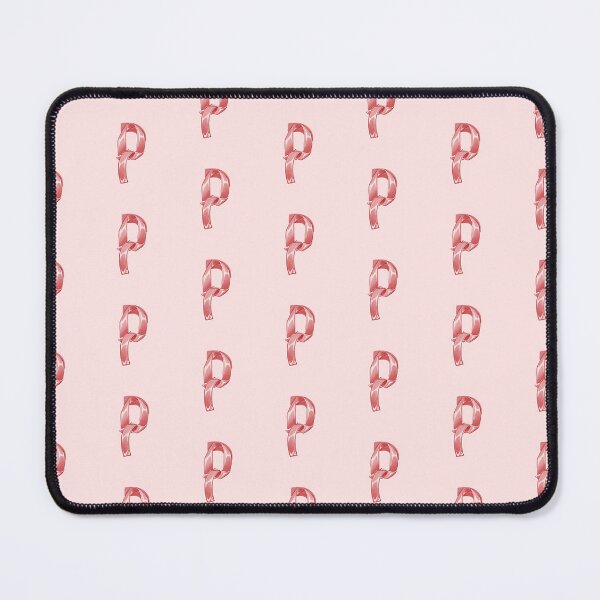 Item preview, Pink Ribbon Lettering, Letter P , alphabet typography designed and sold by 1centimetersqd.