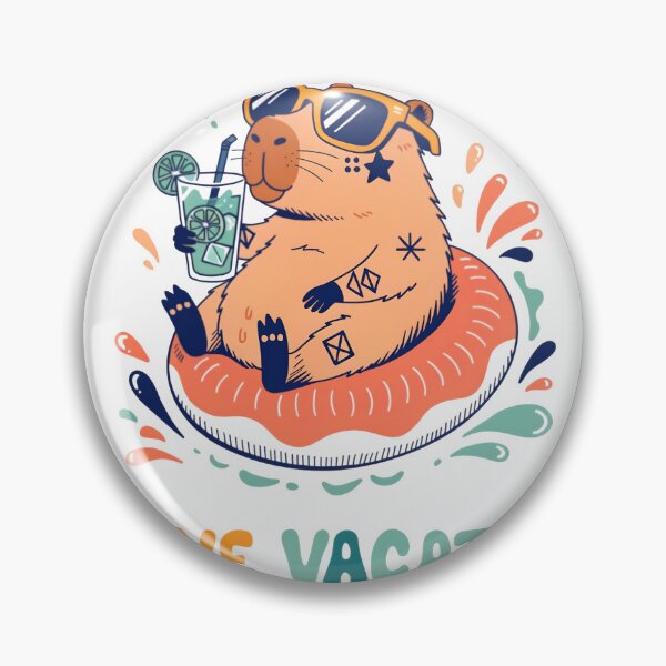 Item preview, Cute cartoon bear relaxing on inflatable ring. Playful vacation and summer fun illustration. designed and sold by Creative88Art.