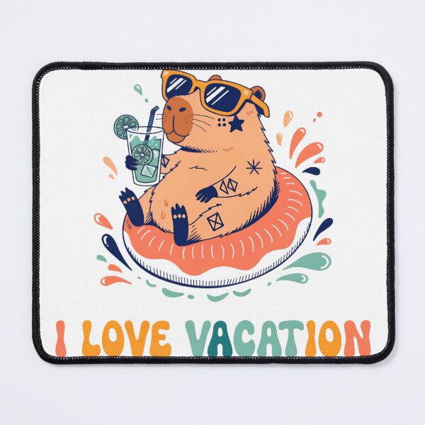 Item preview, Cute cartoon bear relaxing on inflatable ring. Playful vacation and summer fun illustration. designed and sold by Creative88Art.