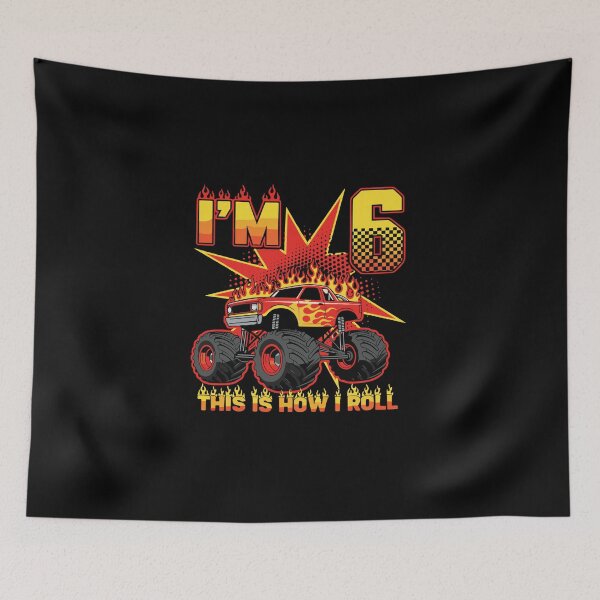 Item preview, I'm 6 This Is How I Roll Monster Truck Birthday Boy Kids designed and sold by PopStars1993.
