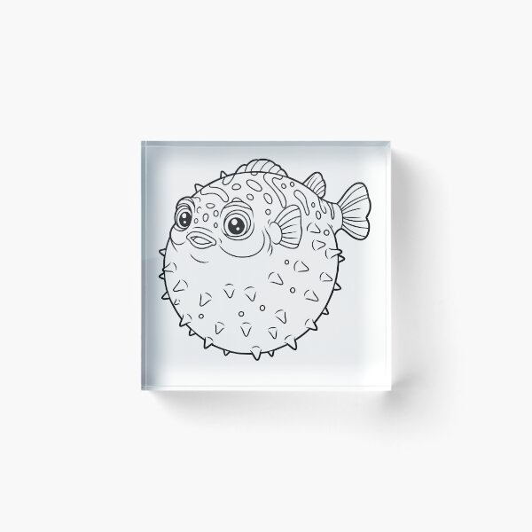 Item preview, Cute Pufferfish Cartoon Ocean Illustration designed and sold by ArtPer-design.
