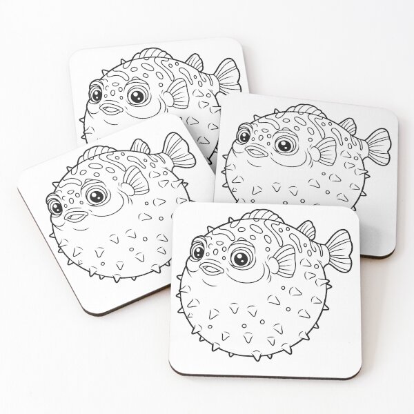 Item preview, Cute Pufferfish Cartoon Ocean Illustration designed and sold by ArtPer-design.