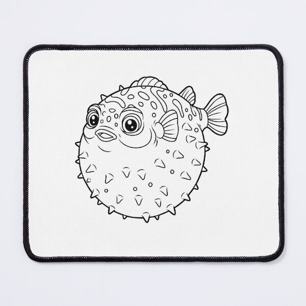 Item preview, Cute Pufferfish Cartoon Ocean Illustration designed and sold by ArtPer-design.