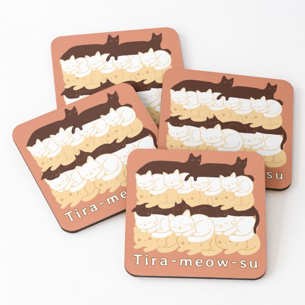 Item preview, Tira-Meow-Su Funny Cat Stack Tiramisu designed and sold by glowvim.