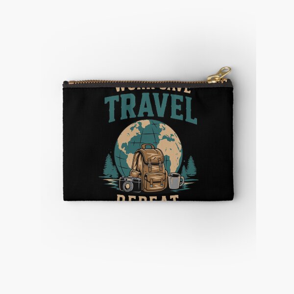Item preview, Work Save Travel Repeat Travel Lover Adventure T-Shirt designed and sold by phsycartwork.