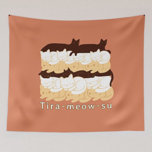 Item preview, Tira-Meow-Su Funny Cat Stack Tiramisu designed and sold by glowvim.