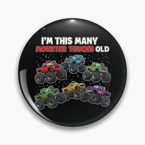 Item preview, I'm This Many Monster Trucks Old Six Year Boy Birthday Celebration designed and sold by PopStars1993.
