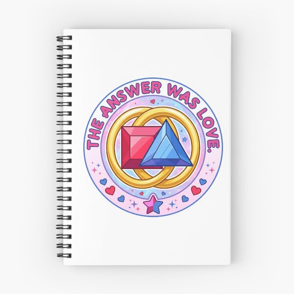 Item preview, "The Answer Was Love" Ruby & Sapphire Wedding Sticker designed and sold by 0Zetgest.