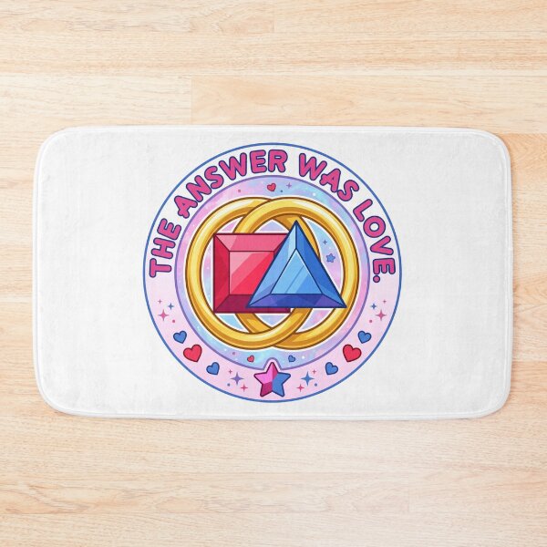 Item preview, "The Answer Was Love" Ruby & Sapphire Wedding Sticker designed and sold by 0Zetgest.