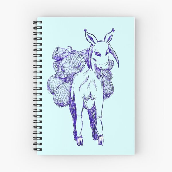 Item preview, Fantasy Creature Carrying Load Sketch Hand Drawn Blue Ballpoint Pen designed and sold by BOKEbyTC.