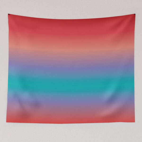 Item preview, Symmetrical Retro Red Teal and Purple Gradient designed and sold by BetweenForms.