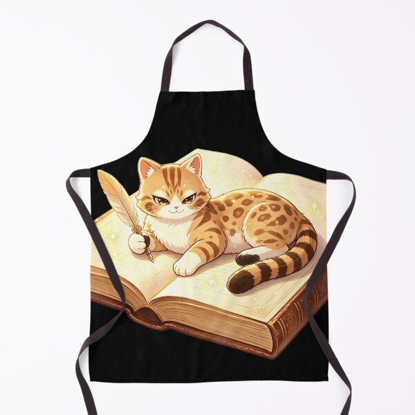 Item preview, The Celestial Bookworm - Cute Felis Nigripes Wizard Reading designed and sold by ABYSSLAB.