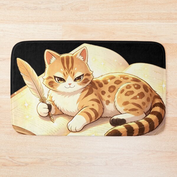 Item preview, The Celestial Bookworm - Cute Felis Nigripes Wizard Reading designed and sold by ABYSSLAB.
