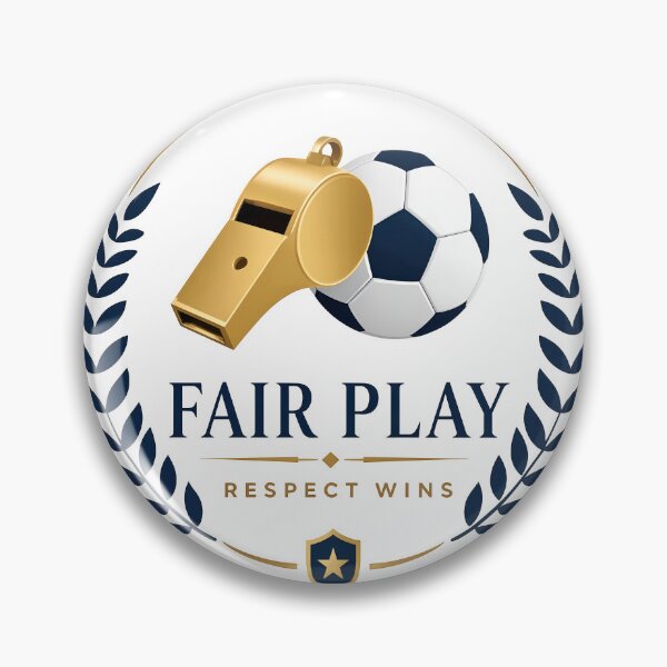 Item preview, Professional fair play sports emblem with referee whistle and soccer ball. Vintage-inspired badge for team spirit or ethical branding. designed and sold by Creative88Art.