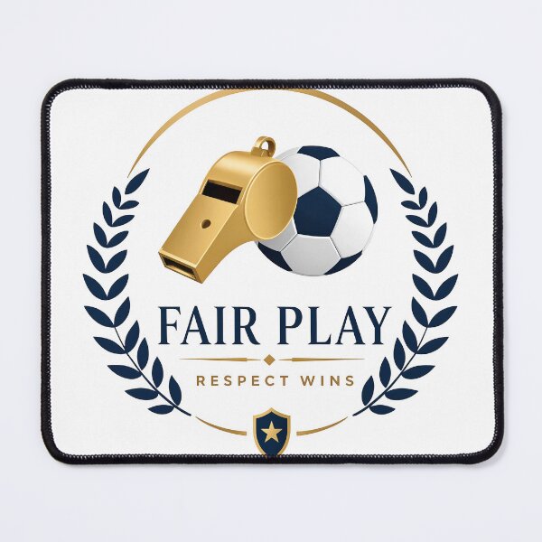 Item preview, Professional fair play sports emblem with referee whistle and soccer ball. Vintage-inspired badge for team spirit or ethical branding. designed and sold by Creative88Art.