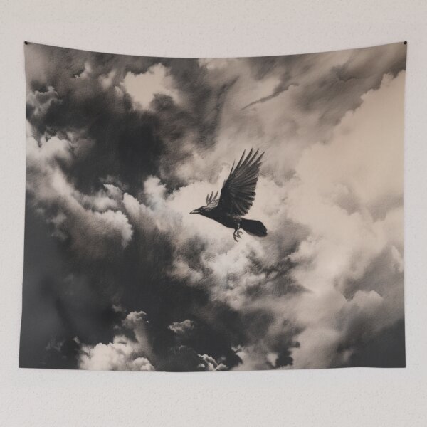 Item preview, A Crow flying through storm clouds, Birds in Motion designed and sold by CDC40.
