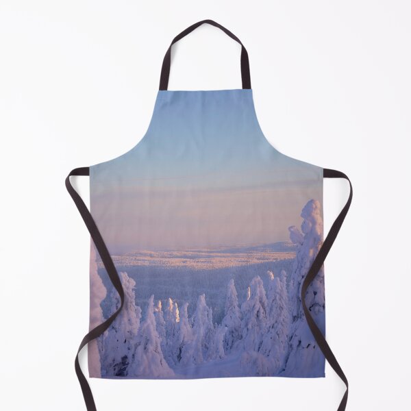 Item preview, Winter Wonderland Snow Covered Forest Photography | Pastel Lapland Sunset Wall Art designed and sold by Mypixieart.