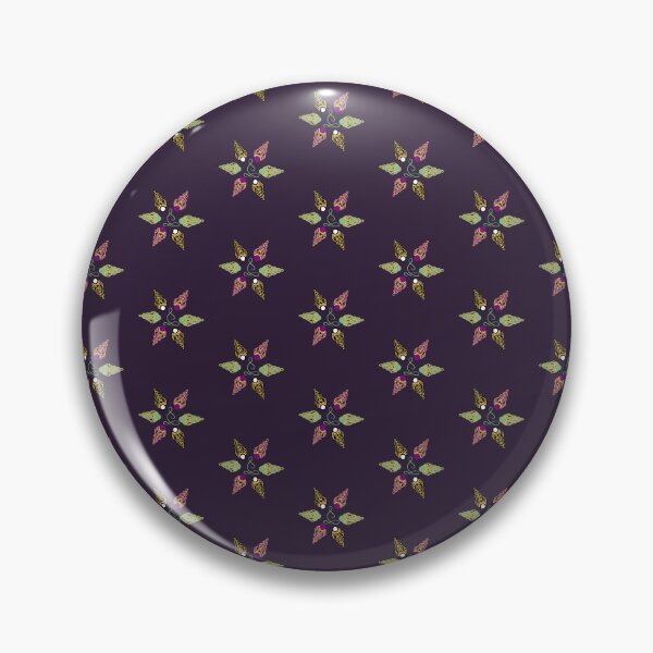 Item preview, Mystic Elven Star Deep Purple – Golden Amulet Mandala Art designed and sold by Macramellennias.