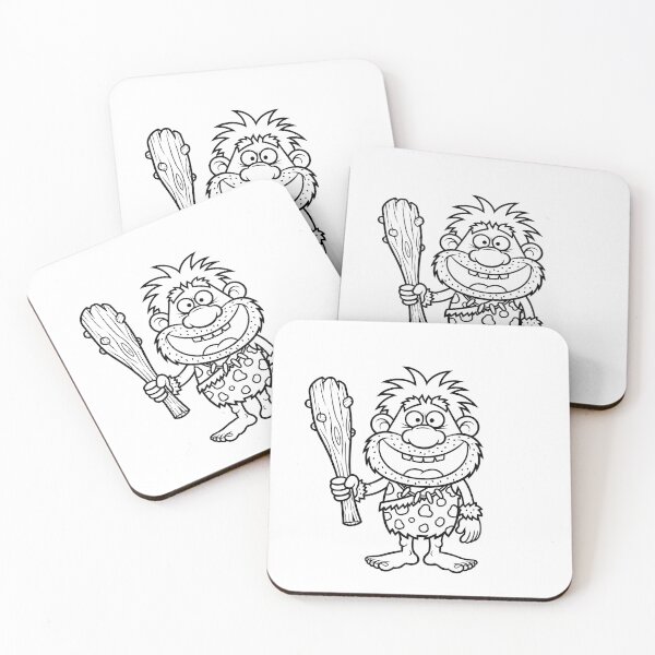 Item preview, Funny Caveman Cartoon with Club designed and sold by ArtPer-design.