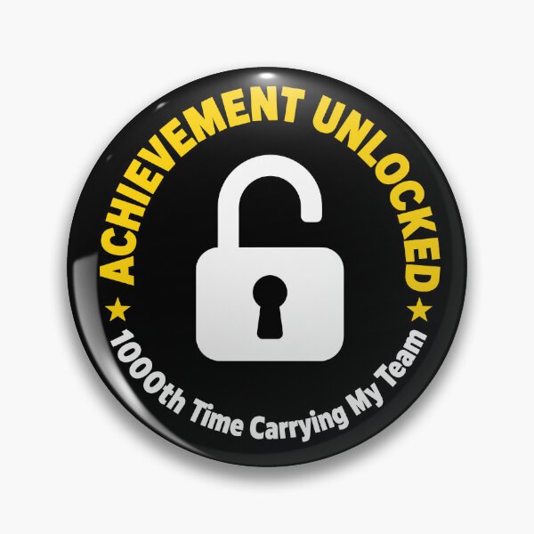 Item preview, Achievement Unlocked 1000th Time Carrying My Team Gamer Design designed and sold by American Spirit.