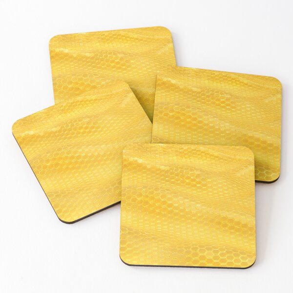 Item preview, Golden Honeycomb Wave Abstract Geometric Pattern designed and sold by Aimaniia666.