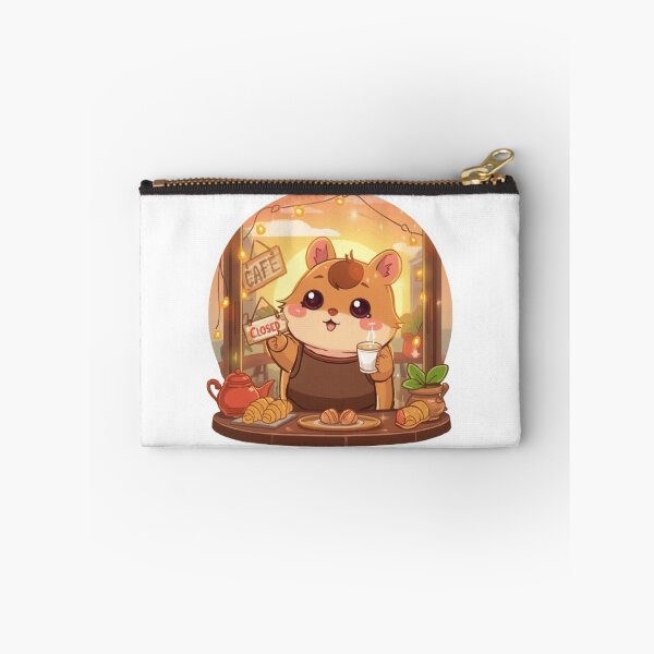 Item preview, Closing Time Mocha Hamster Sticker | Cozy Café Kawaii Barista designed and sold by Stylestickers55.