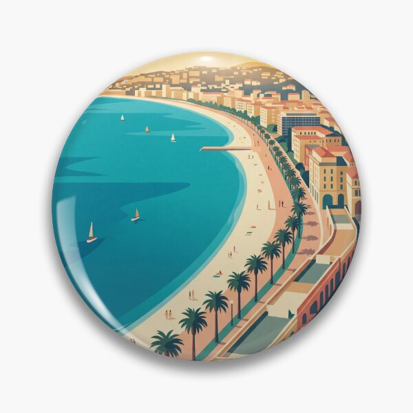 Item preview, Nice France Vintage Travel Poster designed and sold by Bomax121.