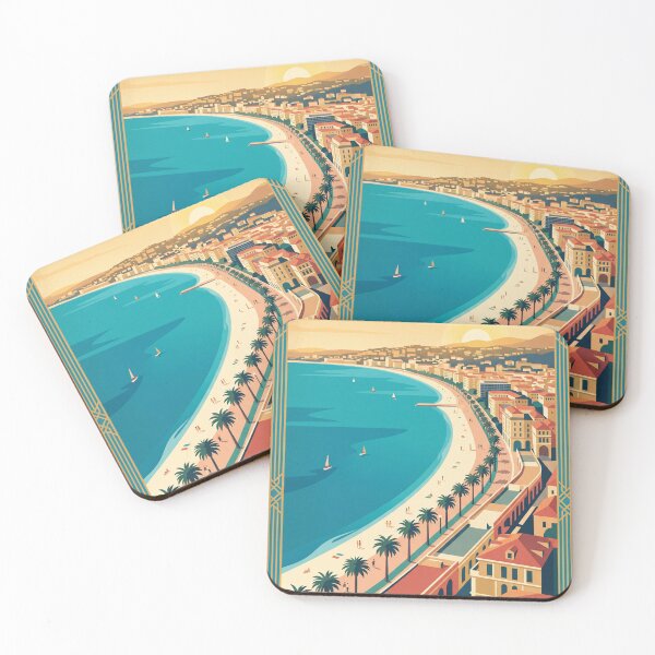 Item preview, Nice France Vintage Travel Poster designed and sold by Bomax121.