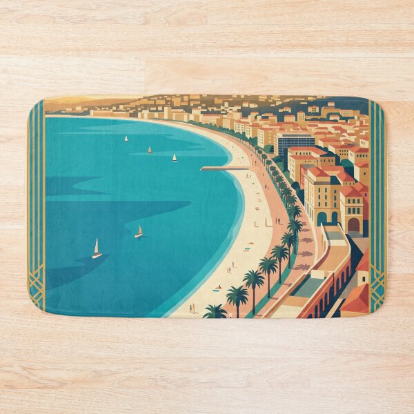 Item preview, Nice France Vintage Travel Poster designed and sold by Bomax121.