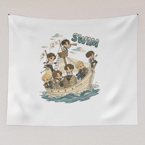 Item preview, Kpop Inspired Boy Band Boat Shirt, Arirang Swim Concert Aesthetic Tee, Cute Chibi Idol Outfit, Fan Gift Shirt designed and sold by BerryHand.