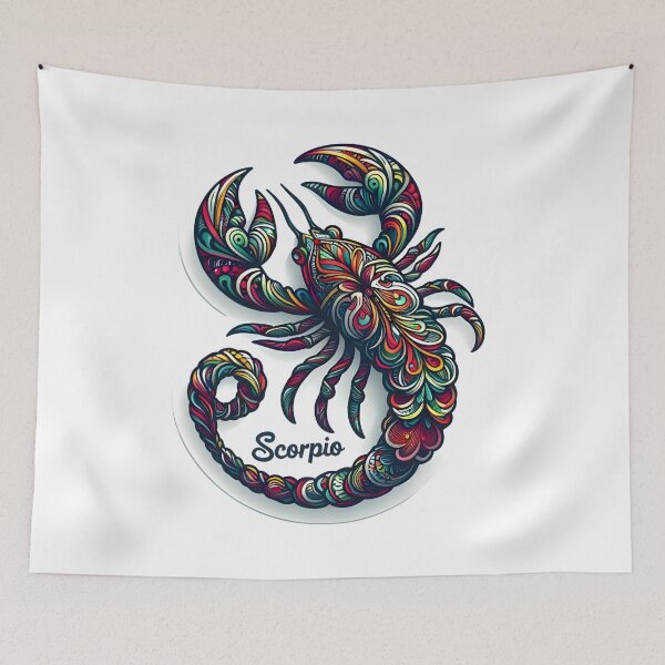Item preview, Scorpio Colorful Mandala Floral Scorpion Boho Zodiac Art designed and sold by Zodiac Celestial Art.