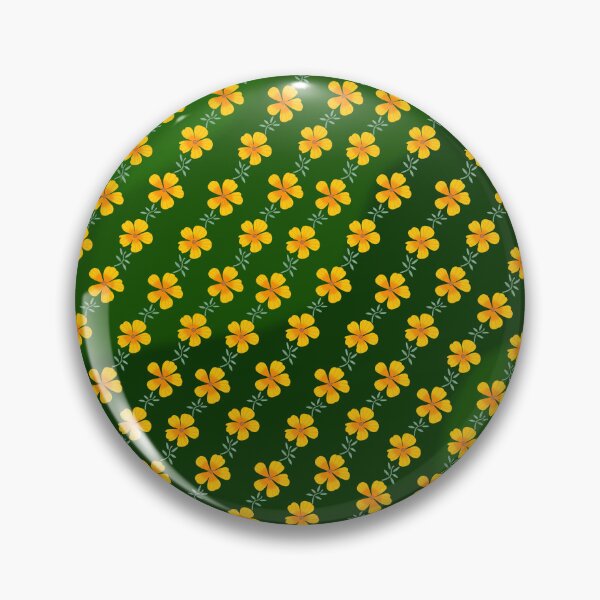 Item preview, Pattern of Yellow Flowers on Green Background designed and sold by Andrew  Hitchen.